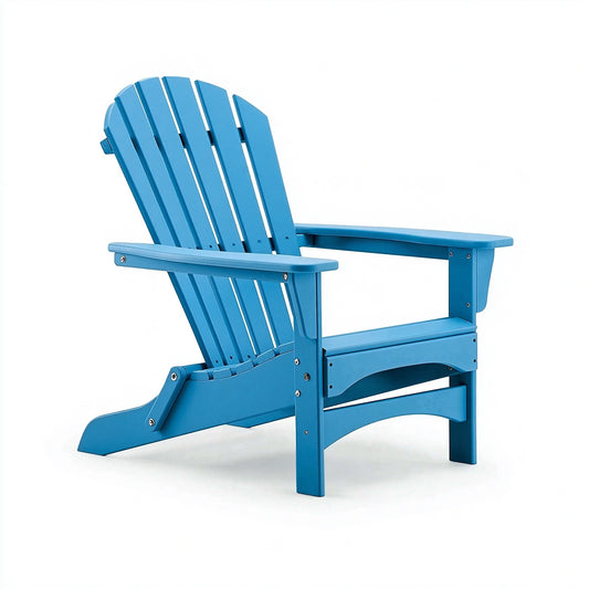 Adirondack Gartenstuhl 83 x 80 x 95 cm aus Kunststoff Blau klappbar