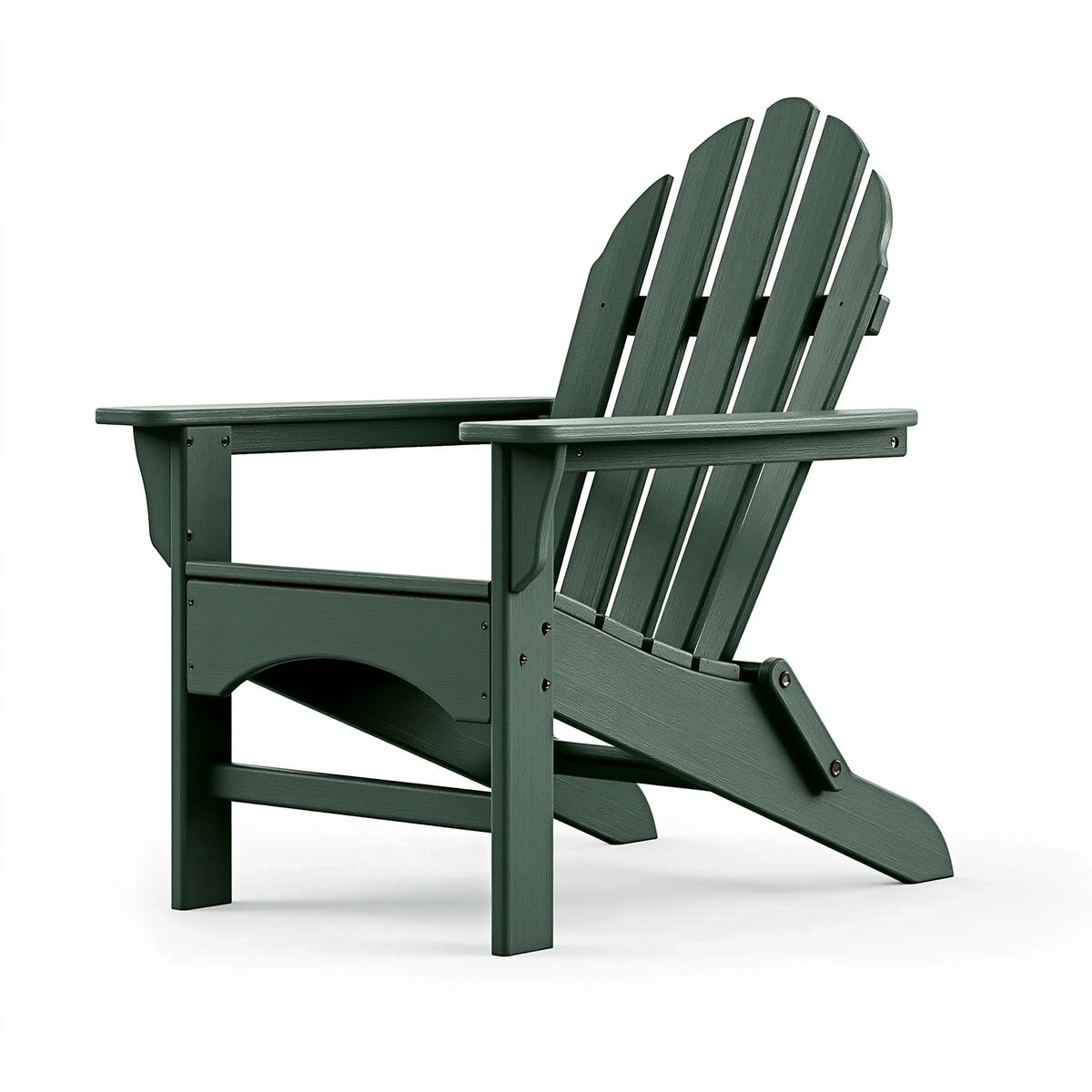 Adirondack Gartenstuhl 80 x 76 x 92 cm aus Holzoptik in Dunkelgrün mit breiten Armlehnen