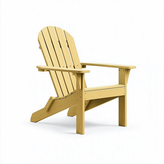 Adirondack Gartenstuhl 80 x 90 x 95 cm aus Holz natur mit breiten Armlehnen